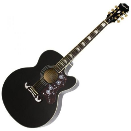 Гитара электроакустическая Epiphone EJ-200CE Black Gld
