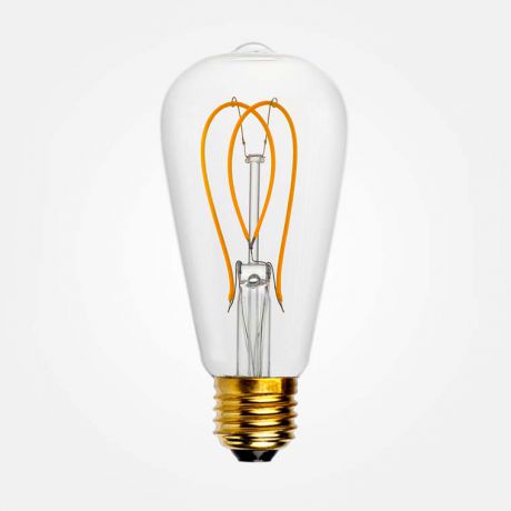 Лампа светодиодная филаментная E27 5W прозрачная 056-922