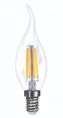 Лампа светодиодная диммируемая E14 6W 4000K прозрачная VG10-CW35E14cold6W-FD 7081