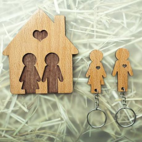Брелоки с держателем для ключей MiMi, Мальчик и девочка