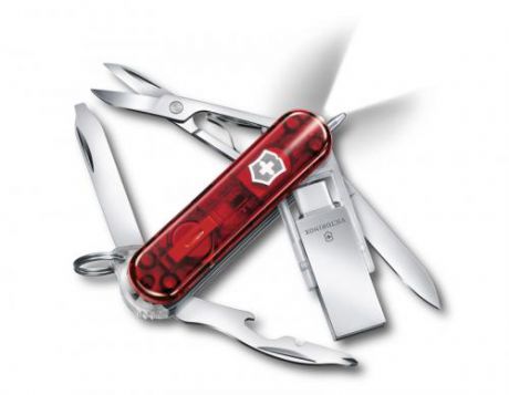 Нож-брелок VICTORINOX, Midnight, Manager work, 5,8 см, 10 функций, с USB модулем