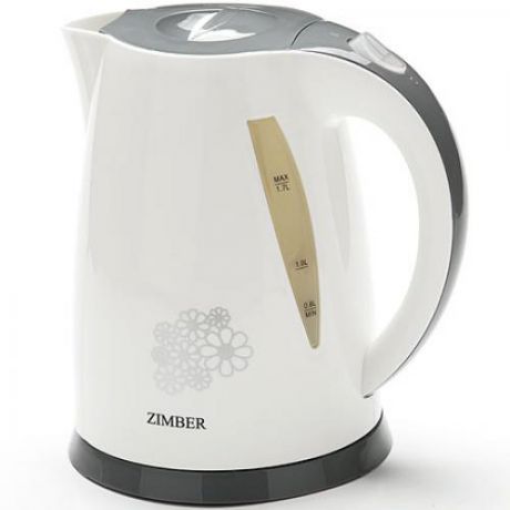 Чайник электрический ZIMBER, 2200W, 1,7 л, белый