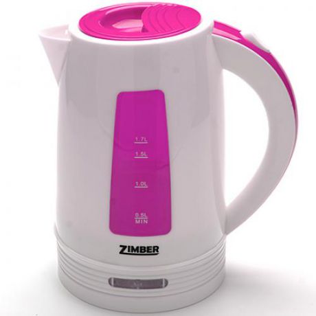 Чайник электрический ZIMBER, 2200W, 1,7 л, фуксия