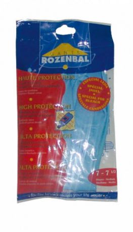 Перчатки хозяйственные ROZENBAL, L, голубой