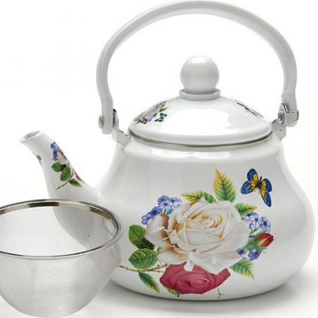 Чайник заварочный MAYER & BOCH, Белая роза, 1,5 л