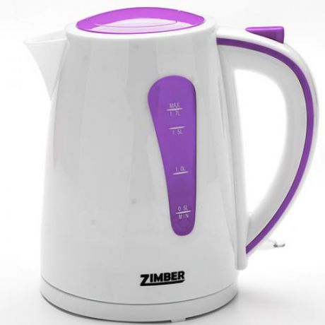 Чайник электрический ZIMBER, 1,7 л, с подсветкой, фиолетовый