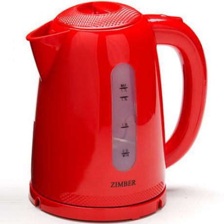 Чайник электрический ZIMBER, 2200W, 1,7 л, красный