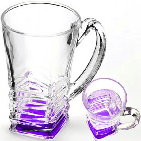 Набор стаканов для чая LORAINE, 6 предметов, 155 мл, фиолетовый