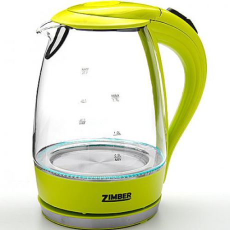 Чайник электрический ZIMBER, 2200W, 1,7 л, желтый