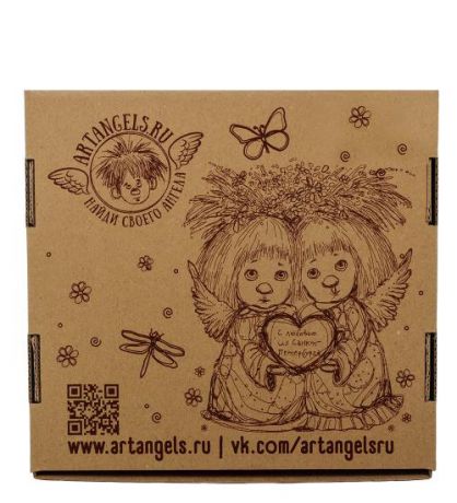 ANG-104 Панно керамическое "Ангел заветного счастья" 10х10