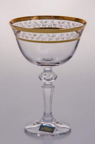 Набор бокалов для мартини CRYSTALITE BOHEMIA, LAURA, 180 мл, 6 предметов, листья