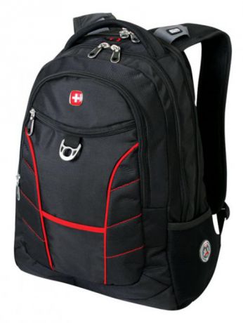 Рюкзак WENGER, 35*20*47 см, черный/красный