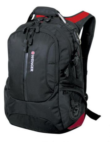 Рюкзак WENGER, 36*17*50 см, черный/красный