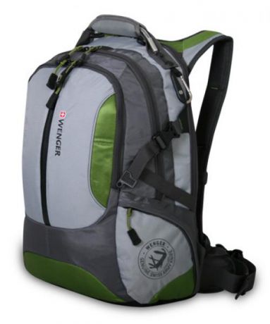 Рюкзак WENGER, 36*17*50 см, зеленый/серый