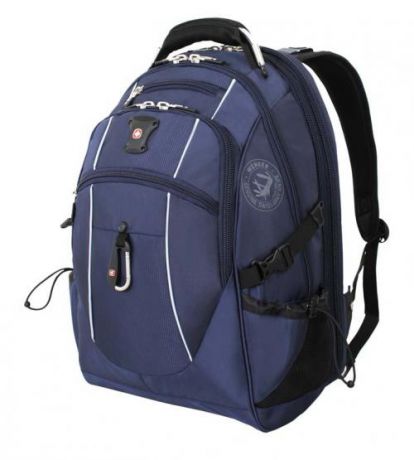 Рюкзак WENGER, 34*23*48 см, синий/серебристый