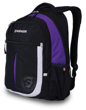 Рюкзак WENGER, 32*15*45 см, черный/фиолетовый