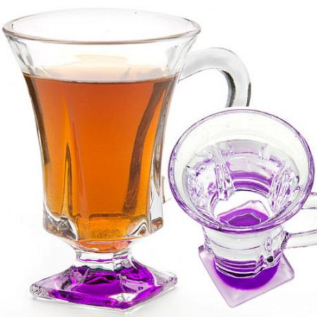 Набор стаканов для чая LORAINE, 6 предметов, фиолетовый