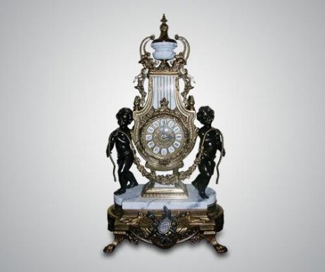 Часы каминные (бронза/мрамор)