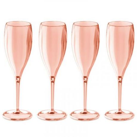 Набор одноразовых фужеров для шампанского koziol, CHEERS, 4 предмета, розовый