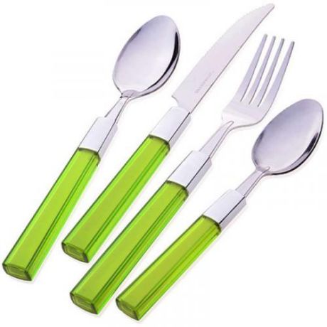 Набор столовых приборов MAYER & BOCH, 4 предмета, ручки зеленые