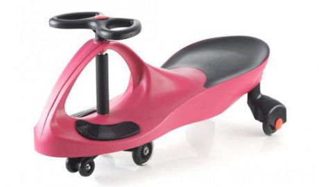 Машинка детская с полиуретановыми колесами розовая «БИБИКАР»