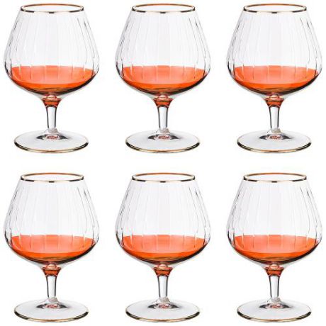 Набор бокалов для коньяка SAME decorazione, 6 предметов, оранжевый