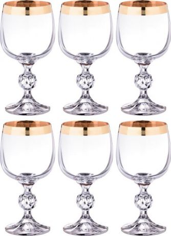 Набор бокалов для вина CRYSTALITE BOHEMIA, KLAUDIE, 190 мл, 6 предметов