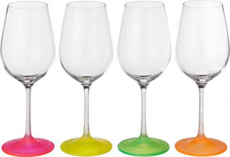 Набор бокалов для вина Bohemia Crystal, Neon Frozen, 4 предмета