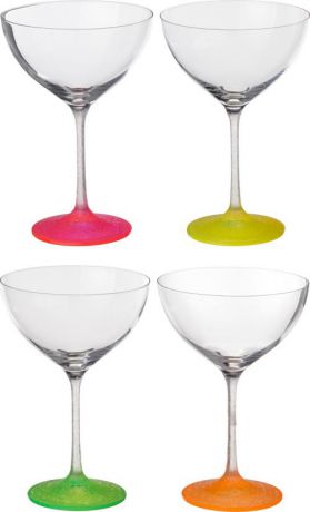 Набор бокалов для коктейлей Bohemia Crystal, Neon Frozen, 340 мл, 4 предмета