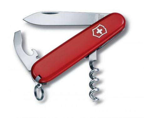 Перочинный нож VICTORINOX, Waiter, 8,4 см, 9 функций, красный