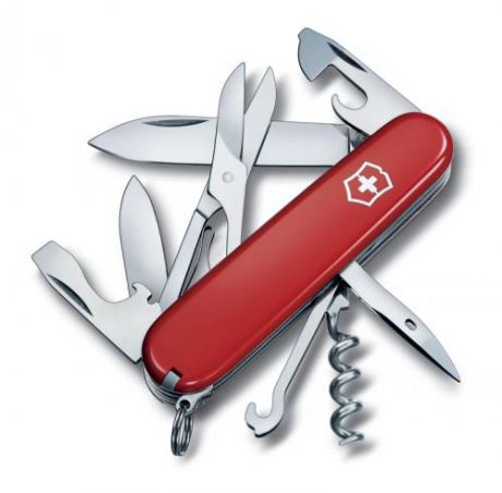 Перочинный нож VICTORINOX, Climber, 9 см, 14 функций, красный