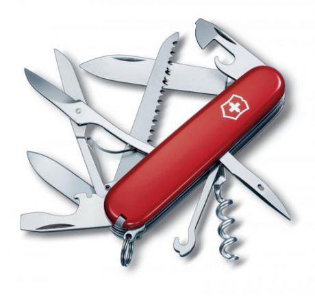 Перочинный нож VICTORINOX, Huntsman, 9 см, 15 функций, красный