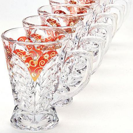 Набор стаканов для чая LORAINE, 6 предметов, оранжевый
