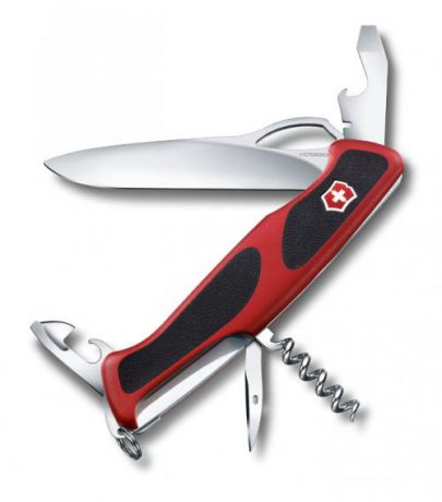 Перочинный нож VICTORINOX, RangerGrip, 13 см, 11 функций, красный