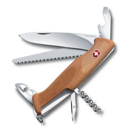 Перочинный нож VICTORINOX, RangerWood, 13 см, 10 функций, дерево