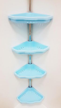 Полка для ванной PRIMANOVA, 25*25*135 см, голубой