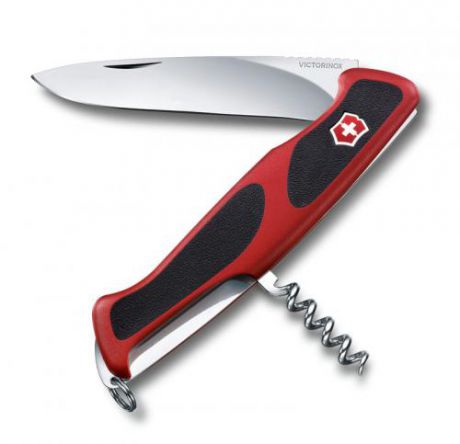 Перочинный нож VICTORINOX, RangerGrip, 13 см, 5 функций, красный