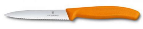 Нож для овощей VICTORINOX, SwissClassic, 10 см, оранжевая ручка