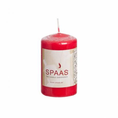 Свеча-столб SPAAS, 10*6 см, красный