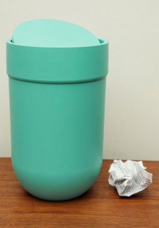 Контейнер мусорный umbra, TOUCH, голубой