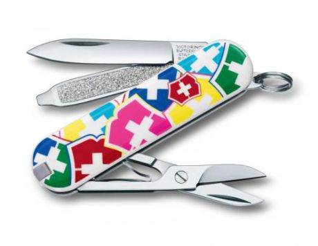 Нож-брелок VICTORINOX, Classic, VX Colors, 5,8 см, 7 функций