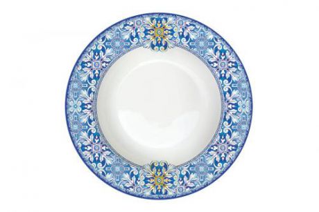 Тарелка суповая Easy Life, Майолика, 21,5 см, голубой