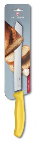 Нож для хлеба VICTORINOX, SwissClassic, 21 см, желтый