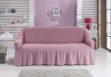 Чехол для дивана BULSAN, розовый, трехместный
