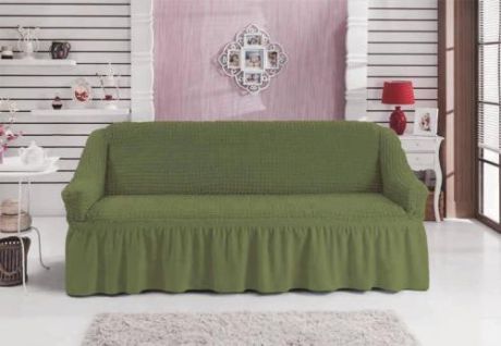 Чехол для дивана BULSAN, зеленый, двухместный