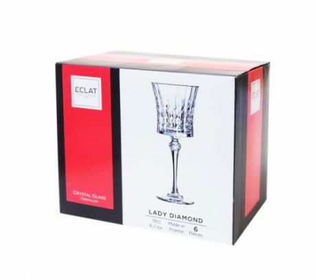 Набор бокалов для вина ECLAT CDA PARIS, Lady Diamond, 190 мл