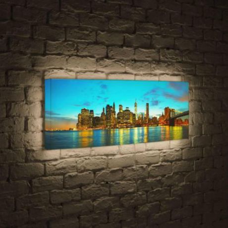 Лайтбокс панорамный Огни большого города 35x105-p005