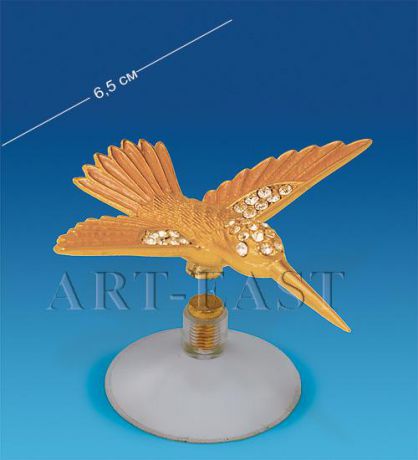 AR-4133/ 1 Фигурка на магните "Колибри" золотая (Юнион)