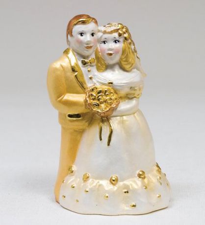 Фигурка декоративная Art East, Венчальная парочка, 12 см, золото
