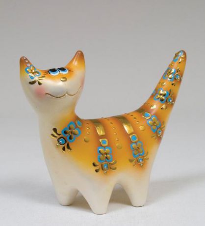 Фигурка декоративная Art East, Домашняя Кошка, 16 см, желтый